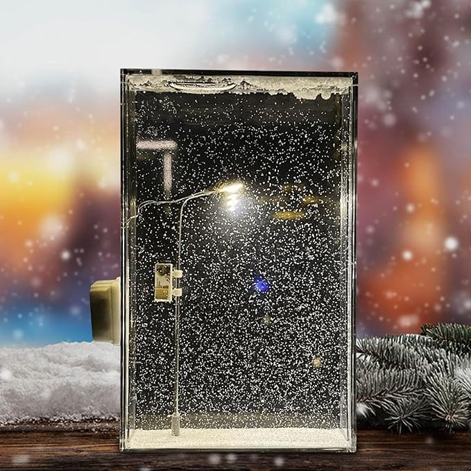 Snowfall Lamp®| Miniature Street Lamp in Snow Display Case Decor