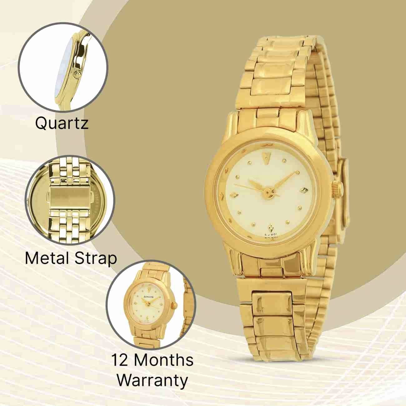 Luxury Gold-Tone Women's Analog Watch - Elegant and Timeless Design