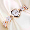 Flower-Inspired Rose Gold Quartz Watch for Women