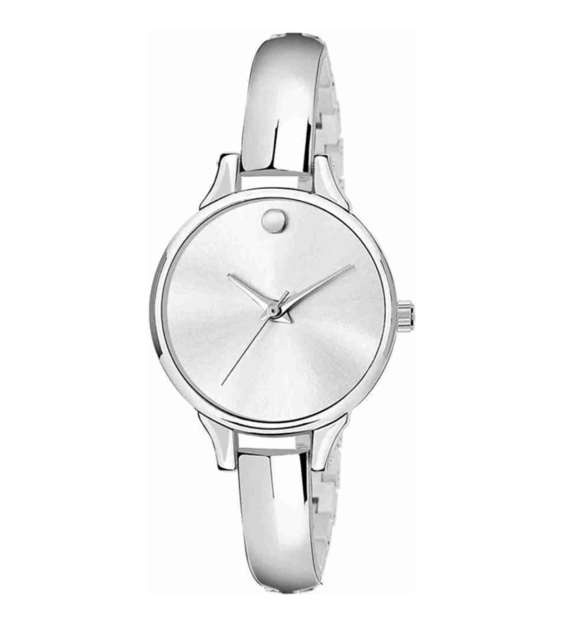 Graceful & Elegant : Silver Women's Bangle Watch