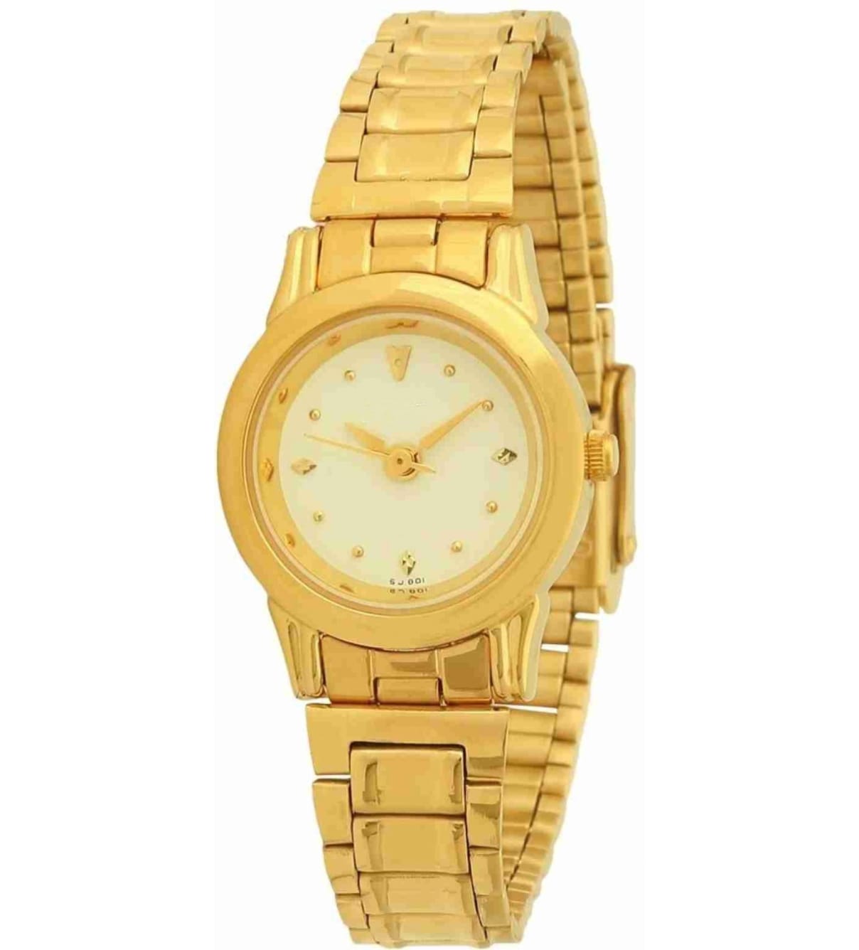 Luxury Gold-Tone Women's Analog Watch - Elegant and Timeless Design